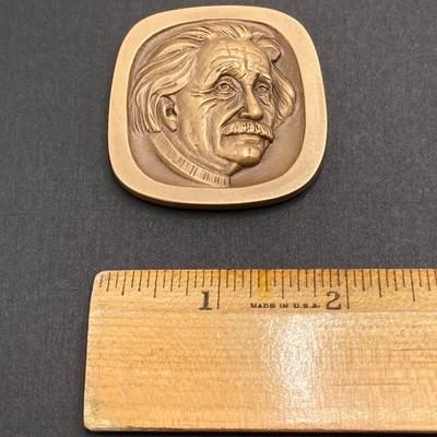 LOT 75: Albert Einstein Bronze Token Medal and Haym Salomon 1740-1785 Bronze Token Medal