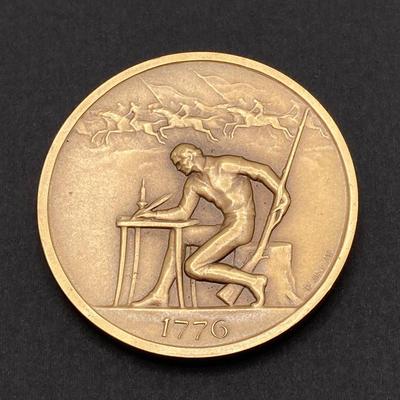 LOT 75: Albert Einstein Bronze Token Medal and Haym Salomon 1740-1785 Bronze Token Medal
