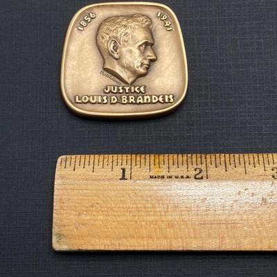 LOT 76: Justice Louis D. Brandeis Bronze Token Medal and Gershom Seixas Bronze Token Medal