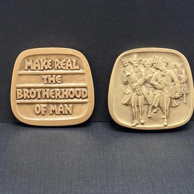 LOT 76: Justice Louis D. Brandeis Bronze Token Medal and Gershom Seixas Bronze Token Medal