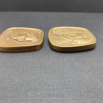 LOT 76: Justice Louis D. Brandeis Bronze Token Medal and Gershom Seixas Bronze Token Medal