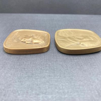 LOT 76: Justice Louis D. Brandeis Bronze Token Medal and Gershom Seixas Bronze Token Medal