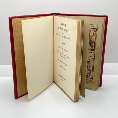 LOT 79: E. Weishoff Numbered Art 051 / 250 "The Great Synagogue of Tunis", Mezuzah Cases, Grace After Meals and Other...