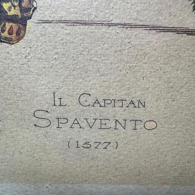 LOT 111: Four Framed Commedia Dell'Arte Figures