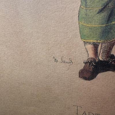 LOT 111: Four Framed Commedia Dell'Arte Figures