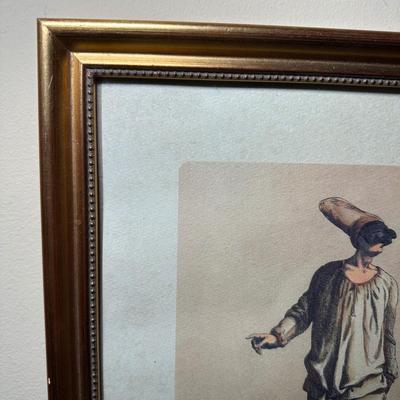 LOT 111: Four Framed Commedia Dell'Arte Figures