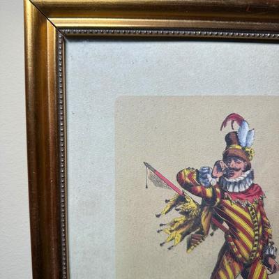 LOT 111: Four Framed Commedia Dell'Arte Figures