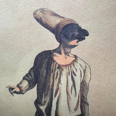 LOT 111: Four Framed Commedia Dell'Arte Figures