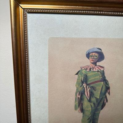 LOT 111: Four Framed Commedia Dell'Arte Figures