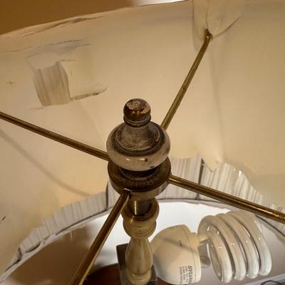 LOT 112: Matching Staffordshire Pottery Lamps