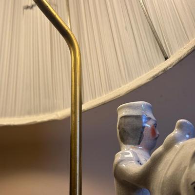 LOT 112: Matching Staffordshire Pottery Lamps