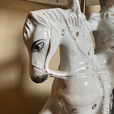 LOT 112: Matching Staffordshire Pottery Lamps