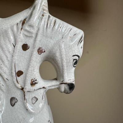 LOT 112: Matching Staffordshire Pottery Lamps