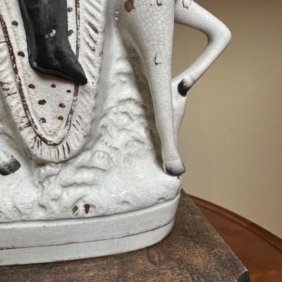 LOT 112: Matching Staffordshire Pottery Lamps