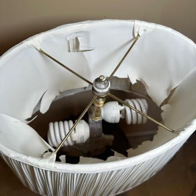 LOT 112: Matching Staffordshire Pottery Lamps