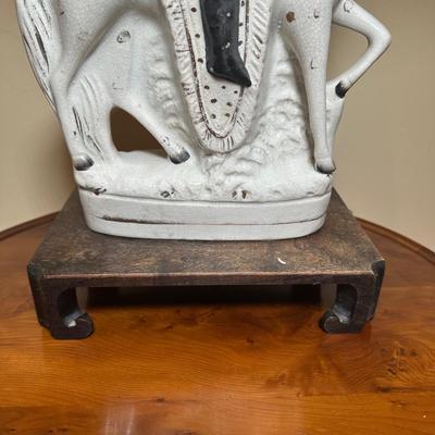 LOT 112: Matching Staffordshire Pottery Lamps