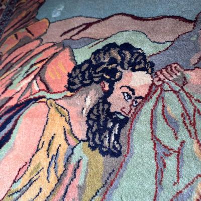 LOT 113: Vintage Persian Pictorial Rug