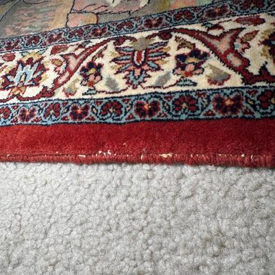 LOT 113: Vintage Persian Pictorial Rug