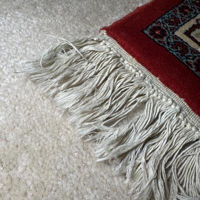 LOT 113: Vintage Persian Pictorial Rug