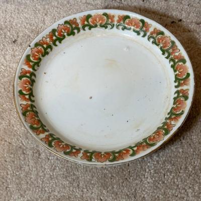 LOT 114: Vintage Asian Planters w/ Wrought Iron Plant Stand