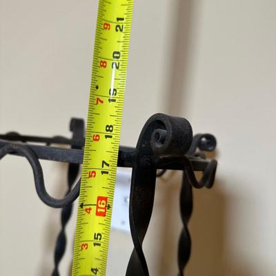 LOT 114: Vintage Asian Planters w/ Wrought Iron Plant Stand