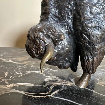 LOT 115: Vintage Art Deco Marble Desk Set w/ 22k Gold Plated Letter Opener & More