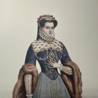 LOT 127: Vintage Costume Prints of French Fashion of the 16th & 18th Century, Framed Betty Bonnet's College Sister Paper Dolls...