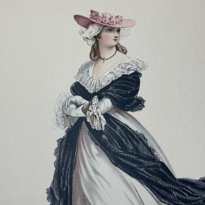 LOT 127: Vintage Costume Prints of French Fashion of the 16th & 18th Century, Framed Betty Bonnet's College Sister Paper Dolls...