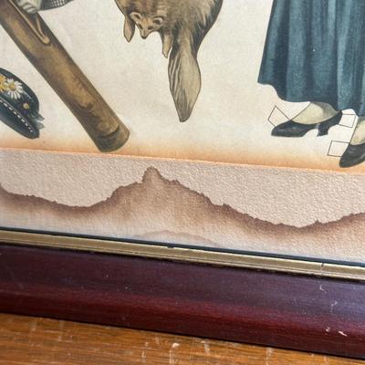 LOT 127: Vintage Costume Prints of French Fashion of the 16th & 18th Century, Framed Betty Bonnet's College Sister Paper Dolls...