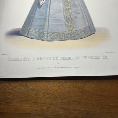 LOT 127: Vintage Costume Prints of French Fashion of the 16th & 18th Century, Framed Betty Bonnet's College Sister Paper Dolls...