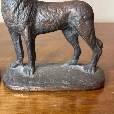 LOT 129: Vintage 1929 Gifthouse NYC D60 German Shepards Brass Bookends & More