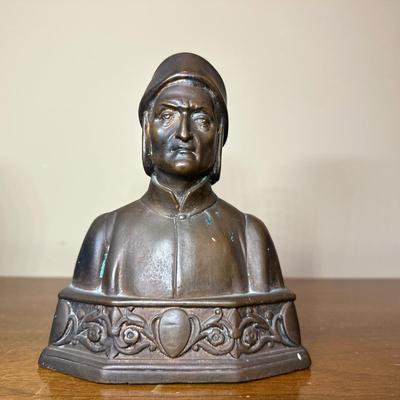 LOT 130: Vintage Pompeian Bronze Company Sculptures w/ Vintage Bookends