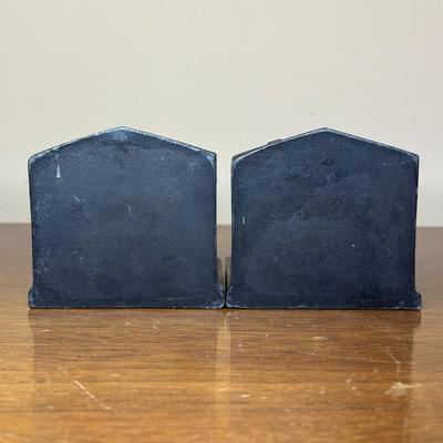 LOT 130: Vintage Pompeian Bronze Company Sculptures w/ Vintage Bookends