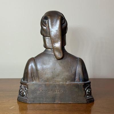 LOT 130: Vintage Pompeian Bronze Company Sculptures w/ Vintage Bookends