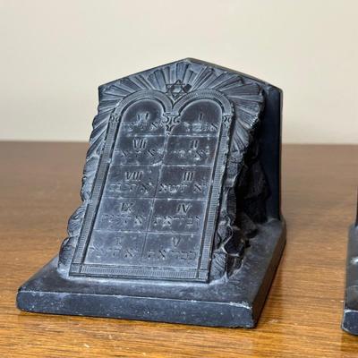 LOT 130: Vintage Pompeian Bronze Company Sculptures w/ Vintage Bookends