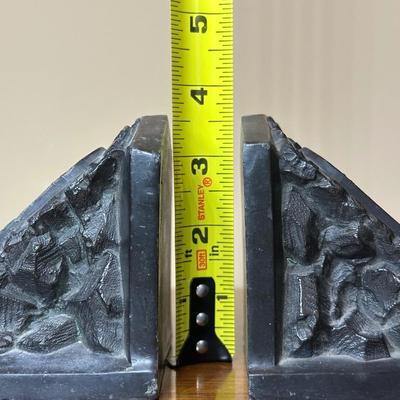 LOT 130: Vintage Pompeian Bronze Company Sculptures w/ Vintage Bookends