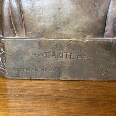 LOT 130: Vintage Pompeian Bronze Company Sculptures w/ Vintage Bookends