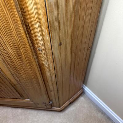 LOT 132: Primitive Wooden Corner Cupboard