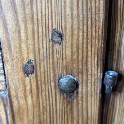 LOT 132: Primitive Wooden Corner Cupboard