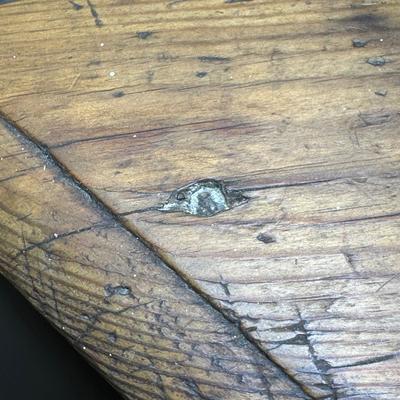 LOT 132: Primitive Wooden Corner Cupboard