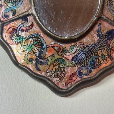 LOT 135: Collection Of Robert M WeissHand Made Hand Painted In Peru Wooden Mirrors