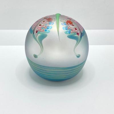 LOT 163: Signed D. Merritt Vandermark Art Glass Paperweight