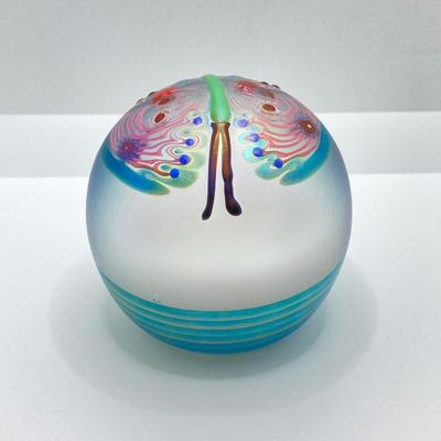 LOT 163: Signed D. Merritt Vandermark Art Glass Paperweight