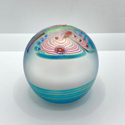 LOT 163: Signed D. Merritt Vandermark Art Glass Paperweight