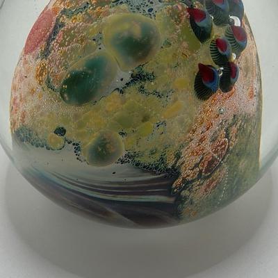 LOT 164: Signed J Simpson 1987 Art Glass Paperweight