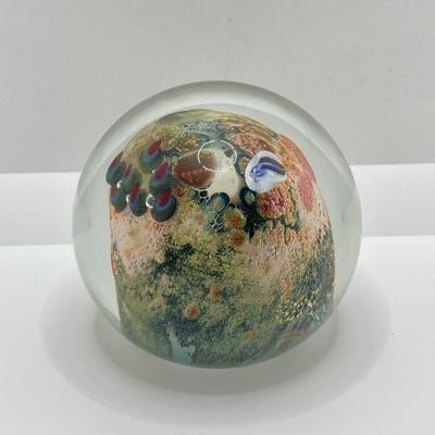 LOT 164: Signed J Simpson 1987 Art Glass Paperweight