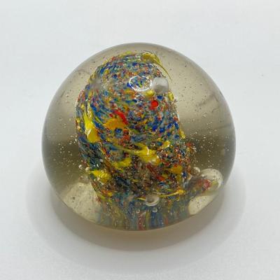 LOT 165: Nick Del Matto Signed Art Glass Paperweight and Unsigned Glass Paperweight