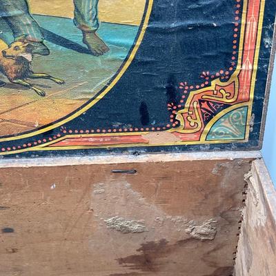 LOT 168: Black Americana Antique / Vintage Shoe Shine Box and Vantage Point Black American Worker Figurine