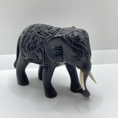 LOT 169: Vintage Asian Collection - "The Japanese Ferry" by Paul M. Lenoir, PINX Artwork, Carved Elephant Figurine, Inlay Wood...