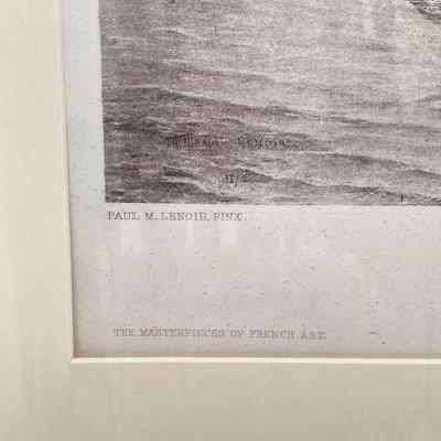 LOT 169: Vintage Asian Collection - "The Japanese Ferry" by Paul M. Lenoir, PINX Artwork, Carved Elephant Figurine, Inlay Wood...